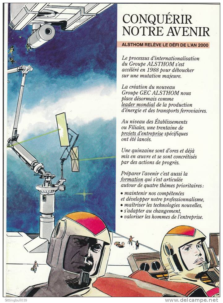 GILLON Paul. Inspiré Des Naufragés Du Temps, SF. RAPPORT SOCIAL ALSTHOM 1988. Magnifiques Illustrations ! - Advertisement