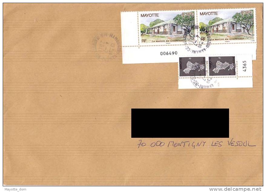 MAYOTTE 2011 Lettre Résidence Gouverneur Carte Numéroté Kaweni - Sonstige & Ohne Zuordnung