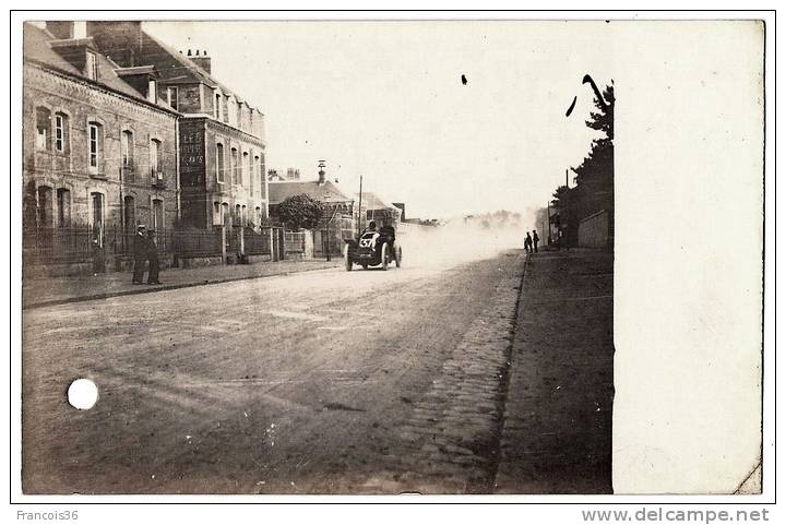 Course Automobile Circuit De La Seine Inférieure Grand Prix De L´A.C.F - 1908 Rare Carte Photo De Dimitri N° 37 - Autres & Non Classés