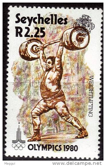 SEYCHELLES   N° 447 * *  JO 1980   Halterophilie - Weightlifting