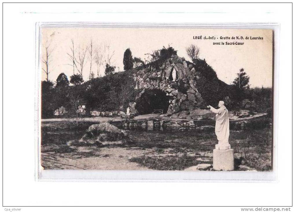 44 LEGE Grotte Notre Dame De Lourdes, Sacré Coeur, Ed ?, 1917 - Legé