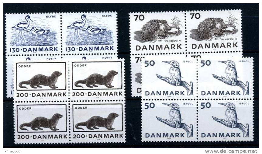 1975  4 X Animaux    Yv. 6808/611**    Cote 21 E  Outre Martin Pecheur Herisson Bird Ucelli - Unused Stamps