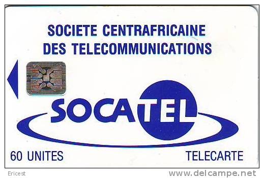 CARTE CENTRAFRIQUE SOCATEL 60U SC4 N° 43744 ETAT COURANT - Centrafricaine (République)