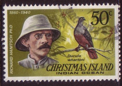 ⭐1977 - Christmas Island Famous Visitors RICHARD HANITSCH PhD - 50c Stamp FU⭐ - Christmas Island