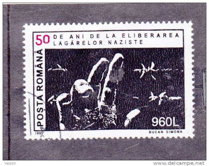 50 Years After The Release Of Nazi Camps,1995,VFU, CTO Romania. - Used Stamps