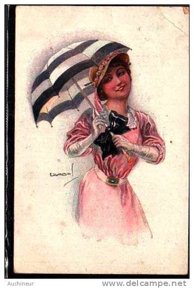 Femme Sous Un Parapluie Ou Ombrelle - Illustrée Par Usabal - Usabal