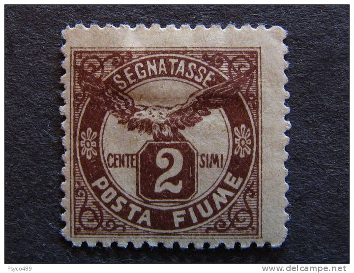 ITALIA Regno Fiume Segnatasse-1919- "Aquila" C. 2 MH* (descrizione) - Fiume