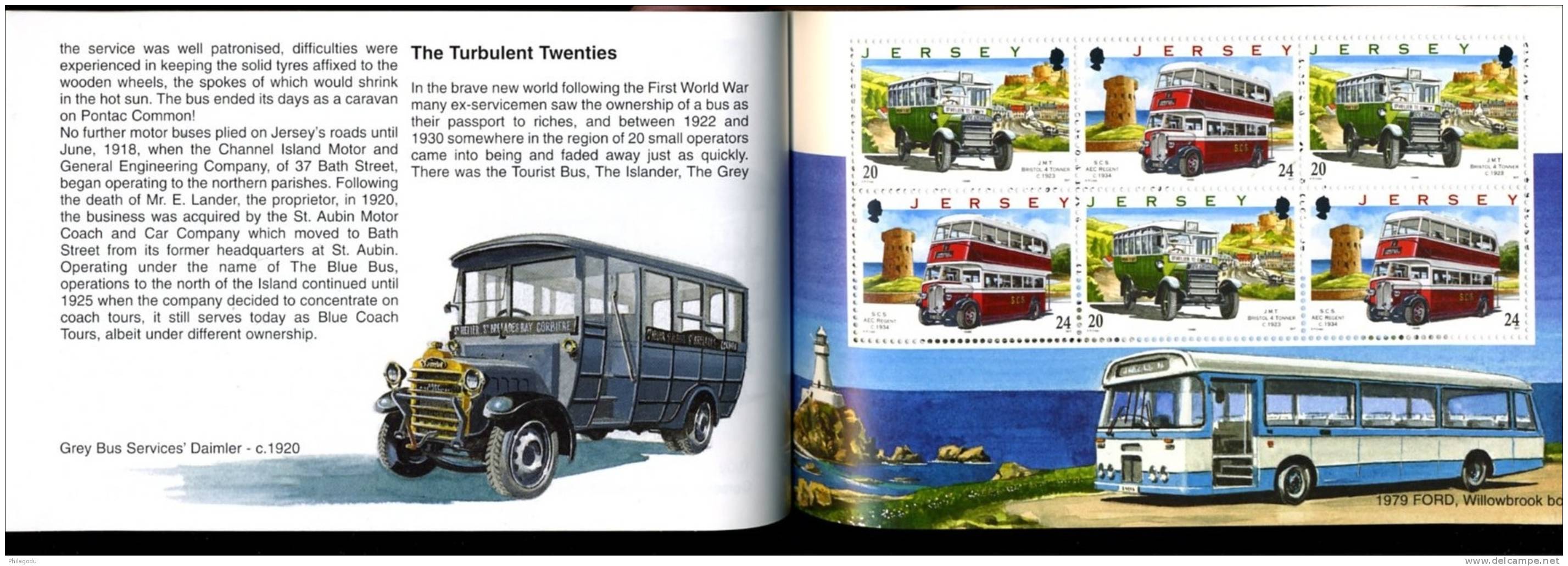 Bus De Jersey  Carnet Prestige  C.818  Cote 45E   Prix Poste 8,60 £  Sold Below Face - Bus