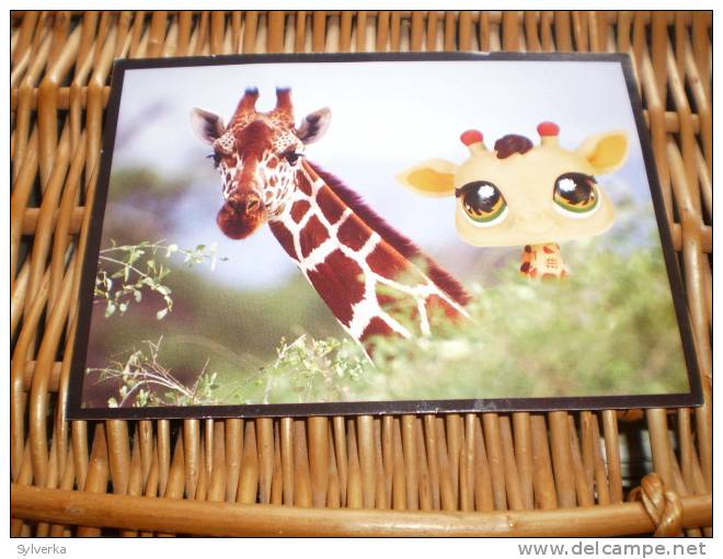 Giraffe LPS Postkarte  Postcard - Giraffes