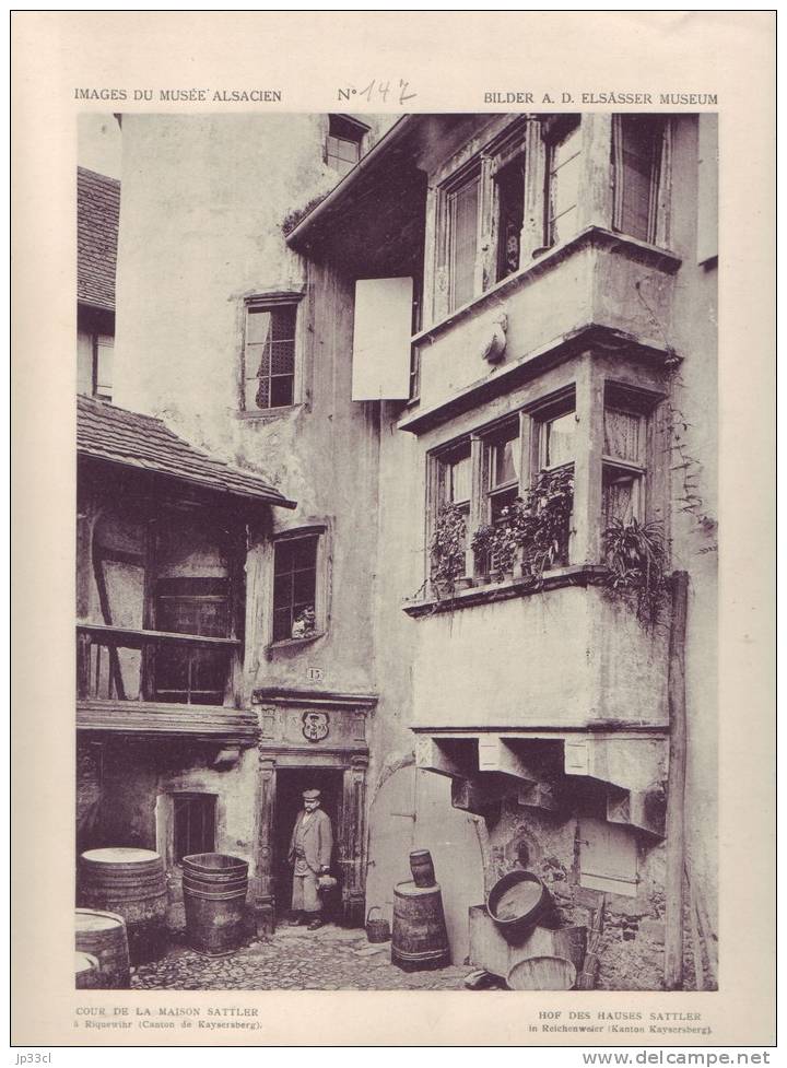 Image Grand Format Du Musée Alsacien N° 147 : Cour De La Maison Sattler à Riquewihr - Sonstige & Ohne Zuordnung