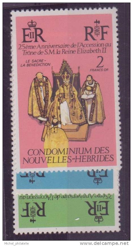 NOUVELLES-HEBRIDES N° 444/46** NEUF SANS CHARNIERE LA VISITE ROYALE - Unused Stamps