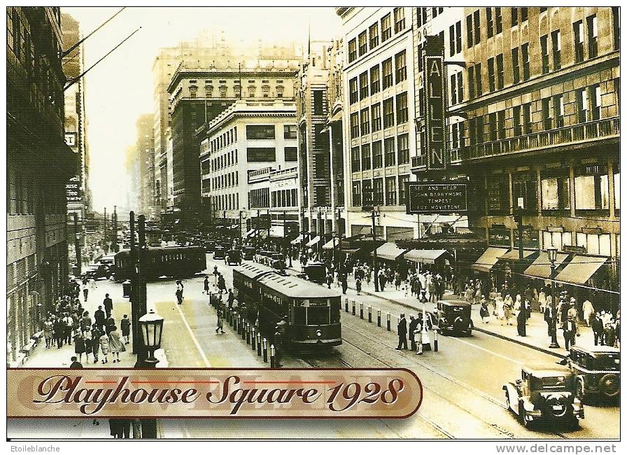 USA OHIO Cleveland / Playhouse Square 1928 / Euclid Avenue / Tramway, Voitures / GSP 609 - Cleveland