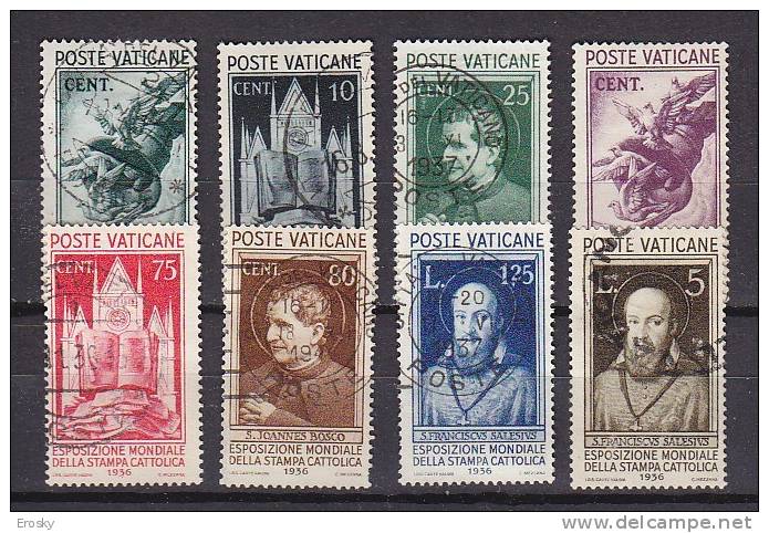 Z1537 - VATICANO SASSONE N°47/54 - VATICAN Yv N°72/79 - Gebraucht