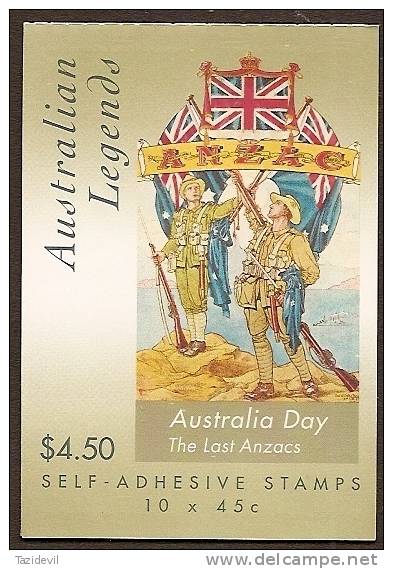 AUSTRALIA - 2000  45c  Australian Legends Complete $4.50 Booklet. MNH * - Booklets