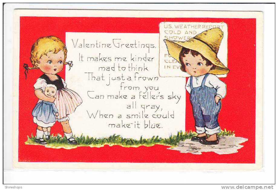 Valentine Greeting Child Girl Boy Dolly Doll Overalls - Valentine's Day