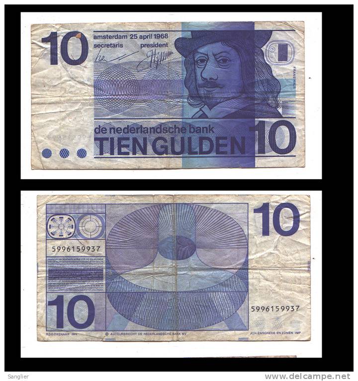 10 GULDEN 25 APRIL 1968 - 5996159937 - 10 Florín Holandés (gulden)