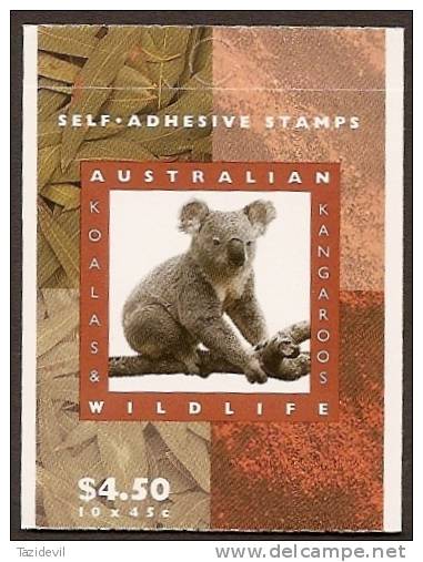 AUSTRALIA - 1994 45c  Wildlife  Koala And Kangaroo Complete $4.50 Booklet. MNH * - Booklets