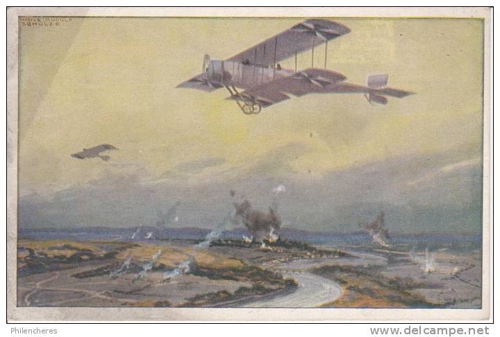 CPA - Aviation - Deutscher Luftflotten Berein - Militardoppelded'er Auf Erfundungsflug An Der Marne - 1914-1918: 1st War