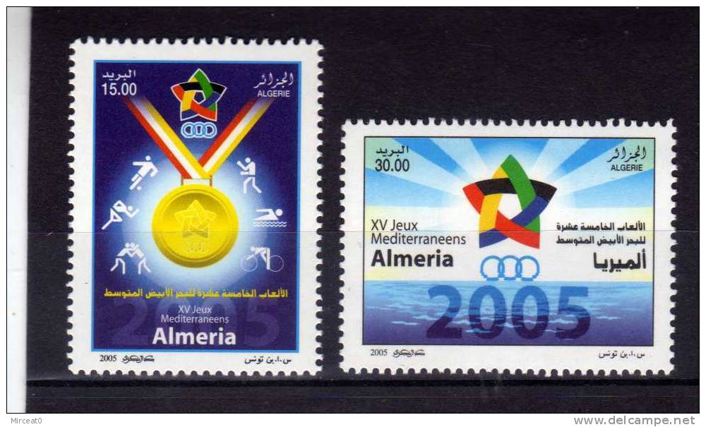 ALGERIE   2005    MNH   -   "  SPORT - 15e  JEUX  MEDITERRANEENS  "  -   2  VAL - Algérie (1962-...)