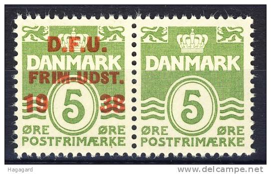 ##Denmark 1938. Stamp Exhibition. Pair Michel 243+198II. MNH(**) - Nuovi