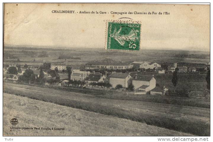 CHALINDREY ATELIERS DE LA GARE COMPAGNIE DE FER DE L EST - Chalindrey