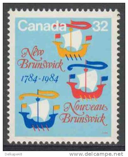 Canada 1984 Mi 908 YT 872 ** Oared Galleys - New Brunswick / Nouveau Brunswick / Provinz Neubraunschweig - Neufs