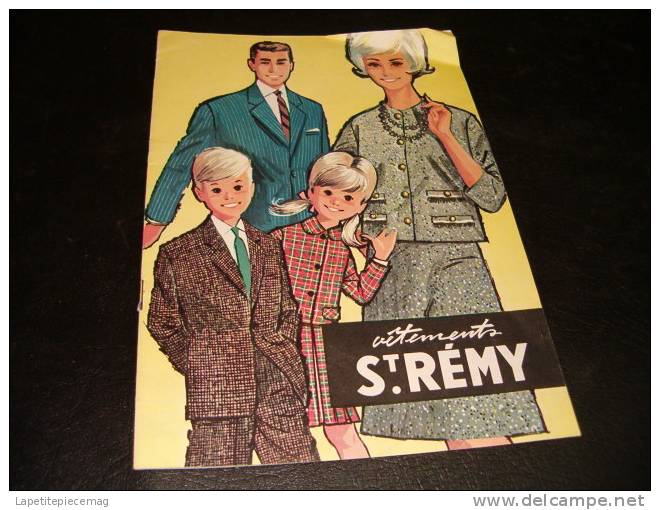 (AR1) Catalogue / Dépliant Vêtements St Remy, Années 1950 - 1960 - Mode