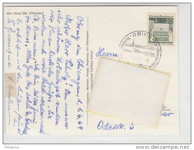 PO8304A# GERMANIA - CHEMGAU - OBING OBB.  VG 1969 - Chiemgauer Alpen