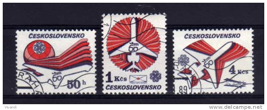 Czechoslovakia - 1983 - World Communications Year & 60th Anniversary Of Czech Airlines - Used/CTO - Oblitérés
