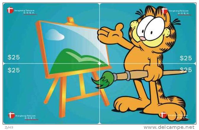 G02068 China phone cards Garfield puzzle 40pcs