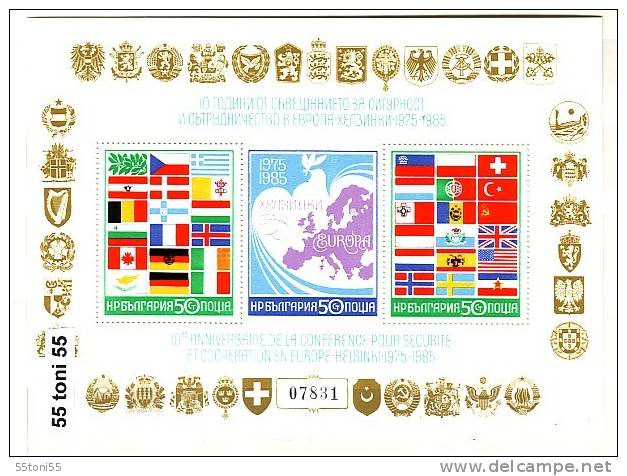 Bulgaria / Bulgarie 1985 For Assurance And Collaboration In Europa S/S- MNH - Blocks & Sheetlets