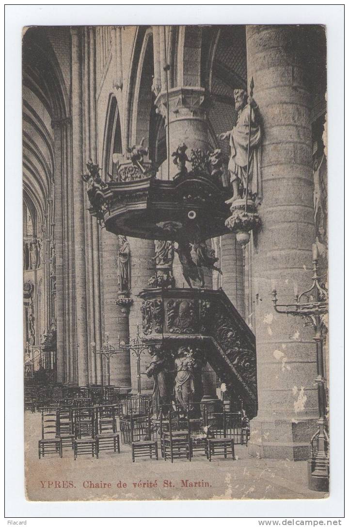 17463    Belgio,    Ypres,  Chaire  De  Verite  St.  Martin, VGSB 1914 - Ieper