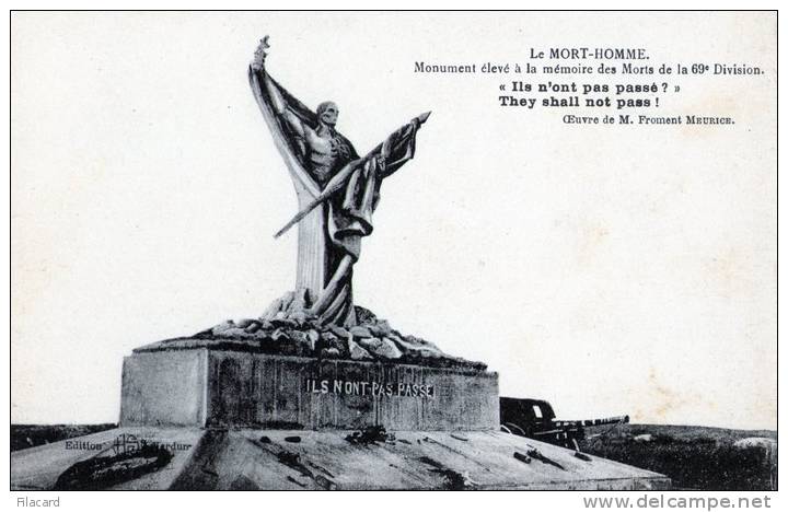 17474  Francia,  Le Mort-Homme,  Monument Eleve A La Memoire Des Morts De La  69e  Division,  NV - Lorraine