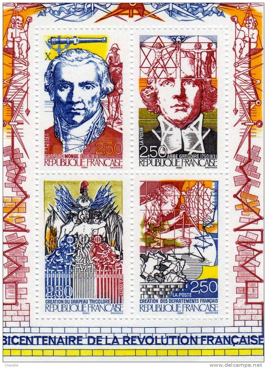 FRANCE :Bloc Souvenir (bicentenaire De La Révolution Française)N° 12** - Souvenir Blocks