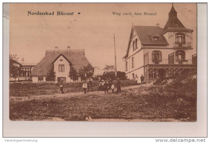 - Alte Ansichtskarte Nordseebad Büsum , Villa Seestern - Büsum