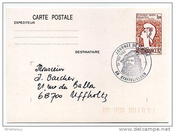 ENTIER POSTAL / STATIONERY / PHILEXFRANCE 82 / JOURNEE DU TIMBRE REMBRANDT / STAFFELFELDEN - Rembrandt