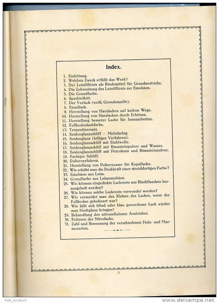 Livre - Tischlerarbeit - Malerei - : Anhang Zur Grossen Wiener Schule Von Ernest Oldenbruch, Wien Kritzendorf, Autriche - Technical