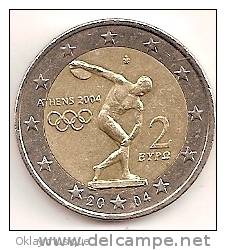 2 € J.O D'été A Athènes 2004 Gréce  (cote 9,50 €) - Griekenland