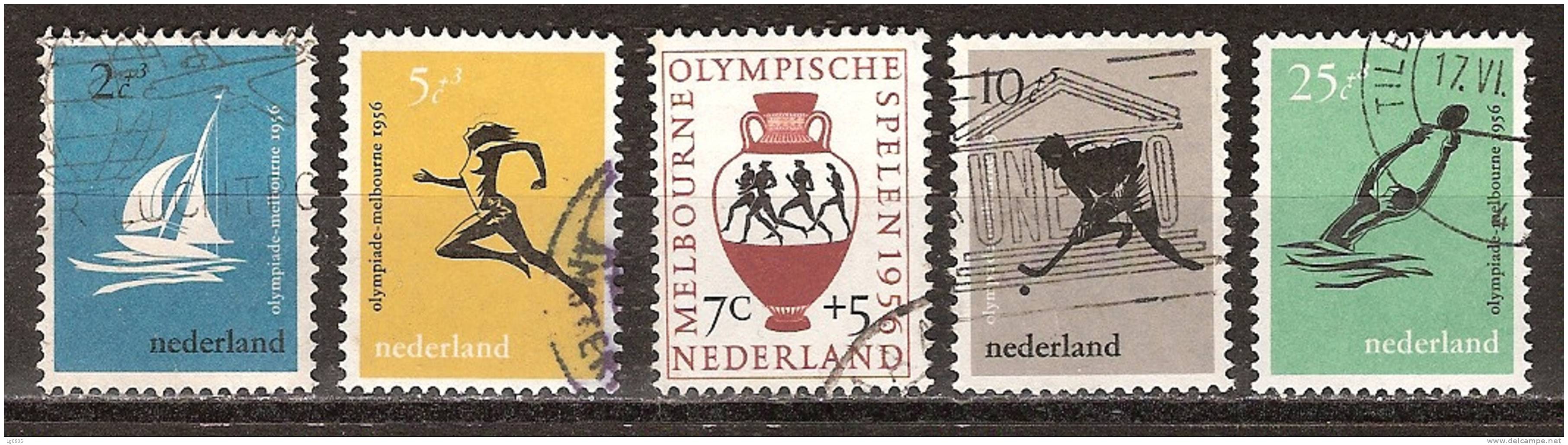 Netherlands Nederland Pays Bas Niederlande Holanda 676-680 Used; Olympiade, Olimpiada, Olympic Games In Melbourne - Sommer 1956: Melbourne
