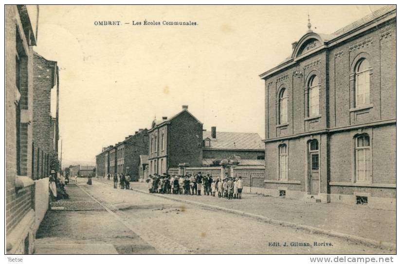 Ombret - Les Ecoles Communales - Groupe D'éléves -1922 ( Voir Verso ) - Amay