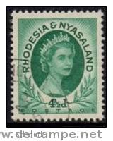 Rhodesia & Nyasaland - 1954 QEII 4½d (o) # SG 6 - Rodesia & Nyasaland (1954-1963)