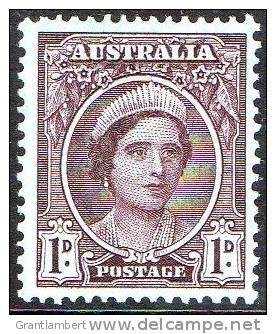 Australia 1942 - 1950 1d Queen Elizabeth Brown MH  SG 203 - Nuevos