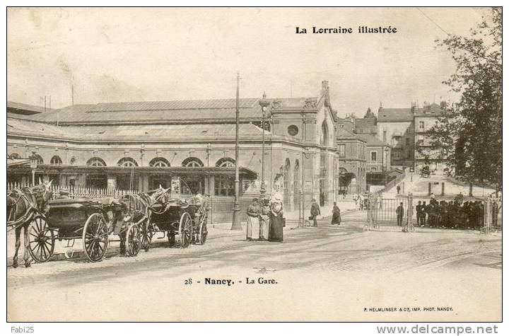 Nancy La Gare Dos Non Divisé Cliché Antérieur à 1903 Timbrée Voyagée - Nancy