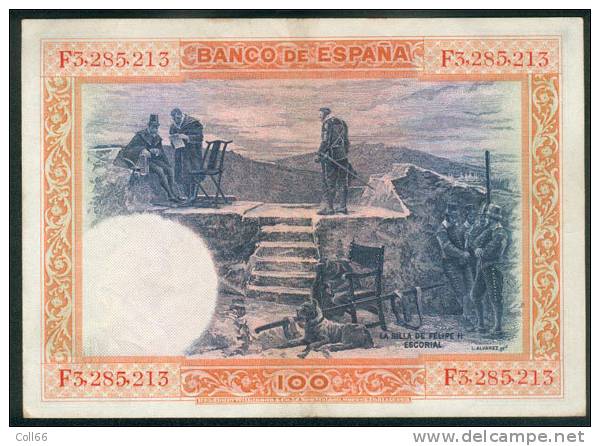 3 Billets El Banco De Espana De 100 Cien Pesetas Madrid 1 Julio 1925 Très Propres Postage Inclus/Europe - 100 Pesetas