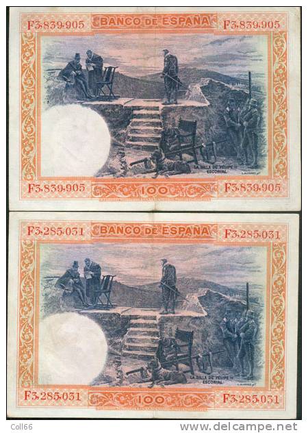 3 Billets El Banco De Espana De 100 Cien Pesetas Madrid 1 Julio 1925 Très Propres Postage Inclus/Europe - 100 Pesetas