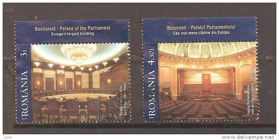 ROMANIA 2011 BUCHAREST PARLIAMENT PAIR - Oblitérés