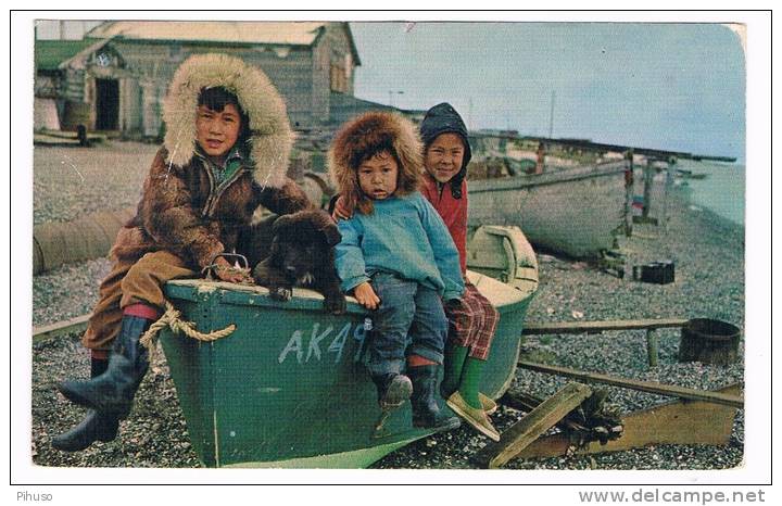 US-405    KOTZEBUE : A Typical Sceme Of Eskimo Children - Other & Unclassified