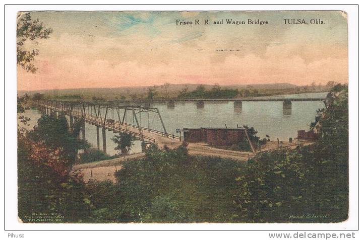 US-417   TULSA : Frisco R.R. And Wagon Bridges - Tulsa