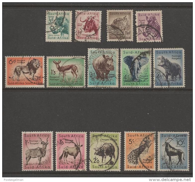 SOUTH AFRICA UNION 1954 Used Stamp(s) Definitives Wild Animals Nr. 150-163 #12196 - Gebraucht