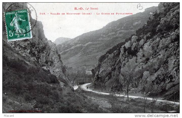 17544   Francia,  Vallee De Montfort (Aude),  La  Gorge  De  Puylaurens,  VG  1912 - Languedoc-Roussillon